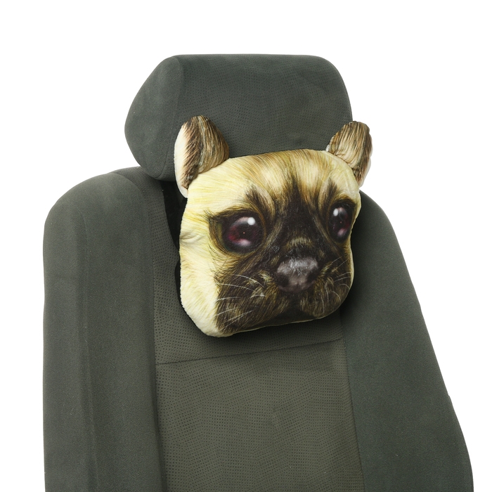 Подушка на подголовник МАТЕХ ANIMALS LINE, Мопс, 30 х 25 х 10 см, коричневый, бежевый Подушка на подголовник МАТЕХ ANIMALS LINE, Мопс, 30 х 25 х 10 см, коричневый, бежевый