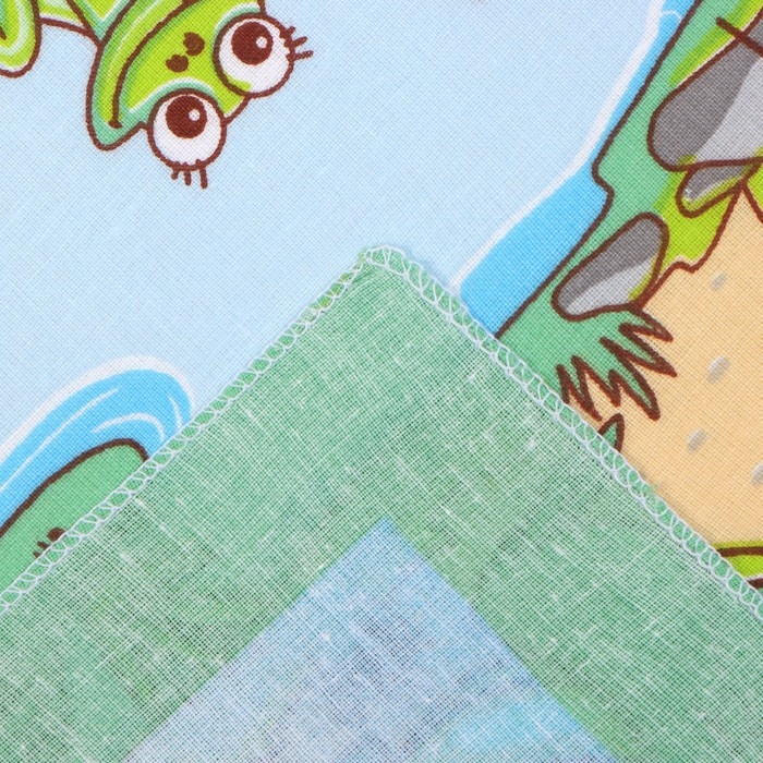 Набор носовых платков Крошка Я "Крокодил" 30*30 см-12 шт, 100% хлопок