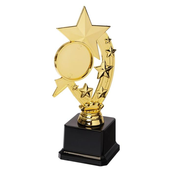 Наградная фигура «Звезда», подставка пластик черная, 22 х 9,5 х 7,5 см.