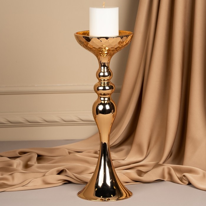 Подсвечник металл на 1 свечу «Ричард» цвет золото 12.5 х 12.5 х 37.5 см Подсвечник металл на 1 свечу «Ричард» цвет золото 12.5 х 12.5 х 37.5 см