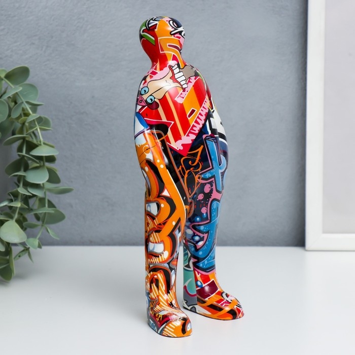 Сувенир полистоун  Сувенир полистоун "Парень, руки в карманах" граффити МИКС 22х7х8 см