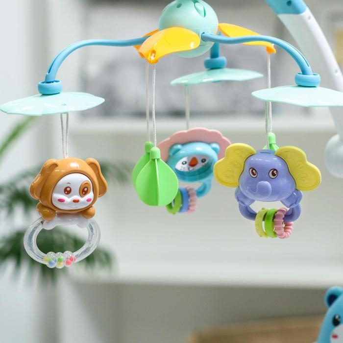 Мобиль музыкальный на кроватку «Мишка. Малыши», проектор, пульт, цвет МИКС Мобиль музыкальный на кроватку «Мишка. Малыши», проектор, пульт, цвет МИКС