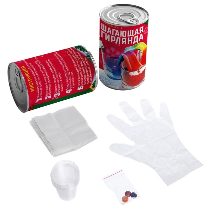 Набор для опытов «Шагающая гирлянда» Набор для опытов «Шагающая гирлянда»