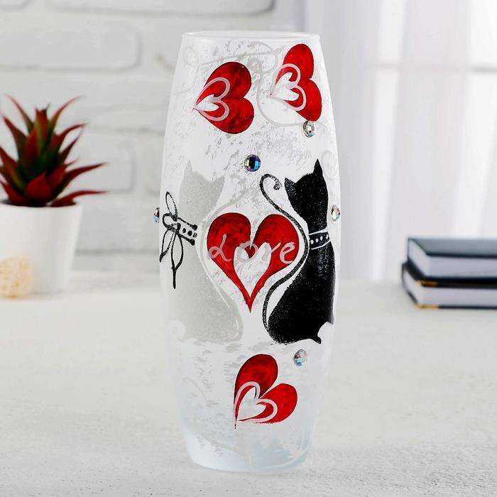 Ваза стекло Ваза стекло "Кошка" 2, d-7.5см 10х26 см, v=1.7л