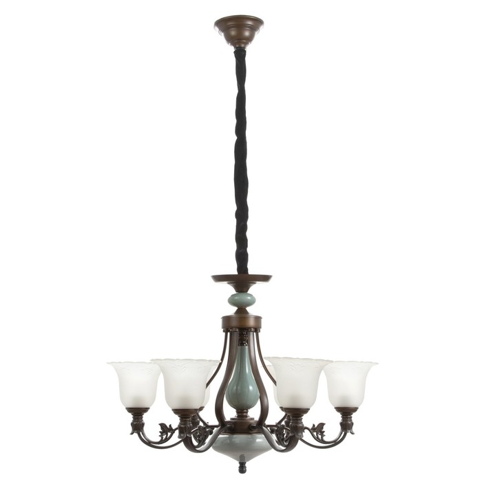 Люстра Люстра "Эстери" 6х40Вт Е27 кофейно-зеленый 75х75х57 см BayerLux