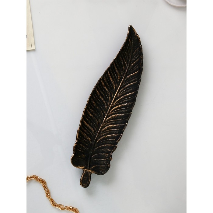 Органайзер «Лист №2», полистоун, цвет чёрный Органайзер «Лист №2», полистоун, цвет чёрный