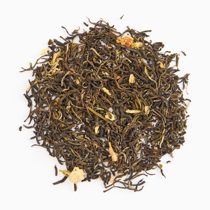 Китайский зеленый жасминовый чай Китайский зеленый жасминовый чай "Жасминовый снегопад, Моли Пяо Сюэ", 100 г, 2023 г