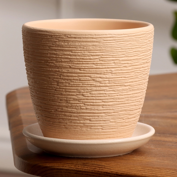 Горшок цветочный Гнездо бежевый крокус №1, 0,7 л, d - 11,7 см Горшок цветочный Гнездо бежевый крокус №1, 0,7 л, d - 11,7 см