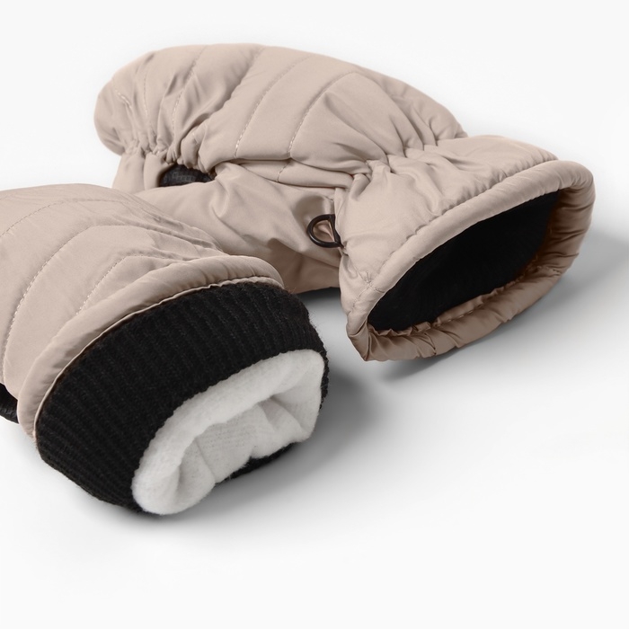 Варежки зимние детские MINAKU, цвет бежевый, 18см