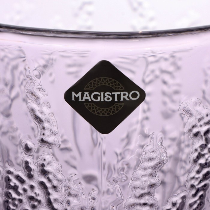 Бокал для вина стеклянный Magistro «Французская лаванда», 310 мл, 16,4×8,9 см, цвет сиреневый Бокал для вина стеклянный Magistro «Французская лаванда», 310 мл, 16,4×8,9 см, цвет сиреневый