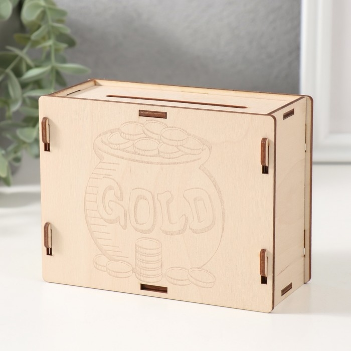 Копилка Копилка "Золото" 13х10х5 см (набор 6 деталей)