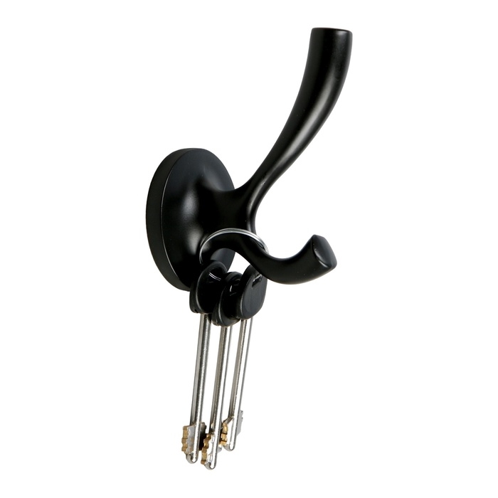 Крючок мебельный CAPPIO CONE, двухрожковый, черный Крючок мебельный CAPPIO CONE, двухрожковый, черный