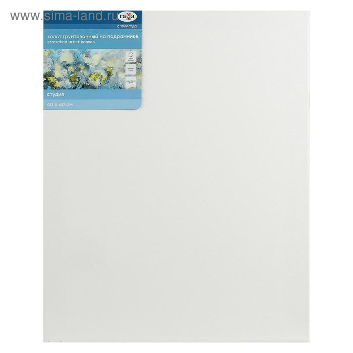 Холст на подрамнике, хлопок 100%, 40 х 50 х 1.8 см, акриловый грунт, мелкозернистый, 280 г/м2  Холст на подрамнике, хлопок 100%, 40 х 50 х 1.8 см, акриловый грунт, мелкозернистый, 280 г/м2 "Студия"