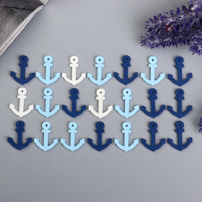Декор для творчества дерево Декор для творчества дерево "Якорь" (набор 20 шт) 13х10 см