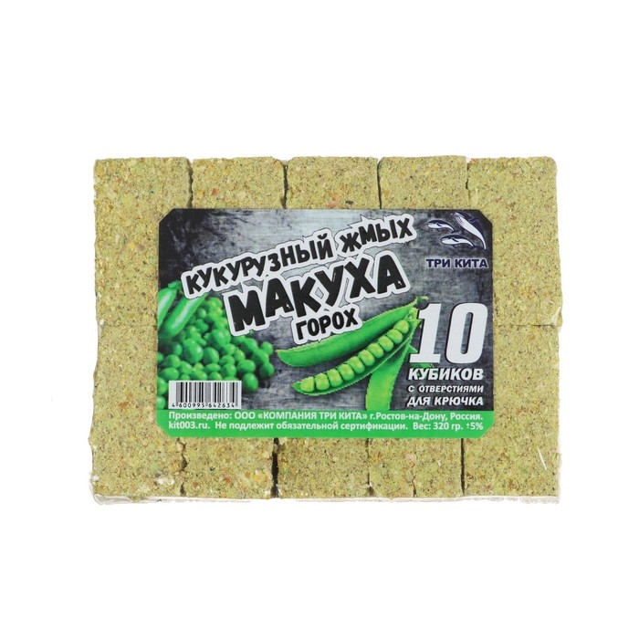 Макуха кукурузных жмых, с отверстием, вкус горох, 10 шт, 320 г Макуха кукурузных жмых, с отверстием, вкус горох, 10 шт, 320 г