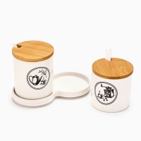 Банки для хранения сыпучих продуктов «Аромат утра»: 2 шт, 250 мл, 400 мл Банки для хранения сыпучих продуктов «Аромат утра»: 2 шт, 250 мл, 400 мл