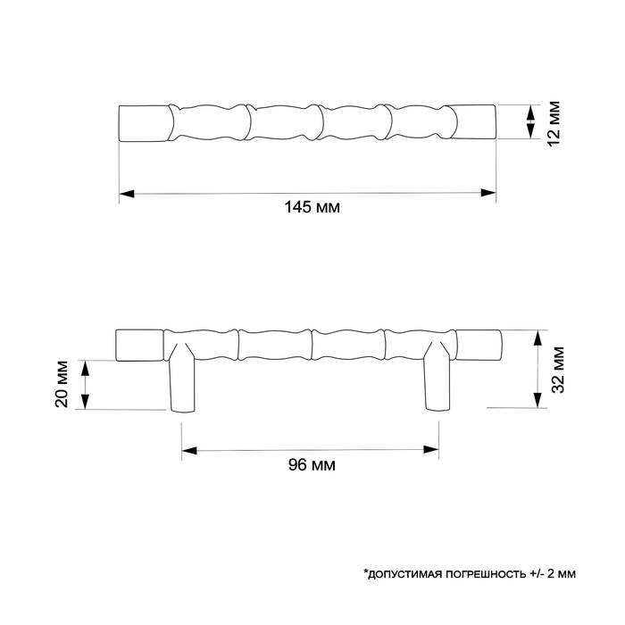 Ручка скоба CAPPIO, м/о 96 мм, пластик, цвет золото Ручка скоба CAPPIO, м/о 96 мм, пластик, цвет золото
