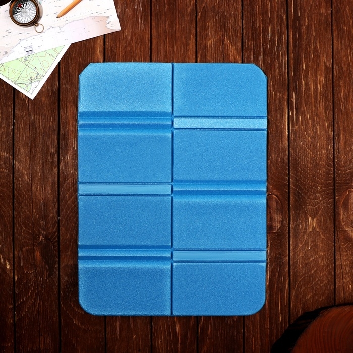 Коврик туристический складной «Для рыбалки», 38 х 27 см, цвет синий Коврик туристический складной «Для рыбалки», 38 х 27 см, цвет синий