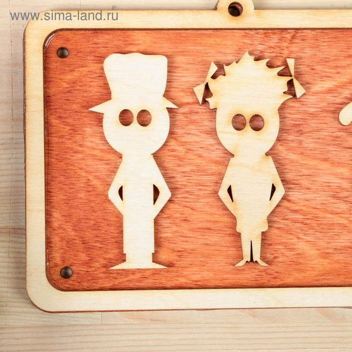 Табличка 2-слойная "Туалет 1", 30х12см