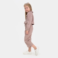 Костюм для девочки KAFTAN "Velvet", размер 34 (122-128), цвет кофе