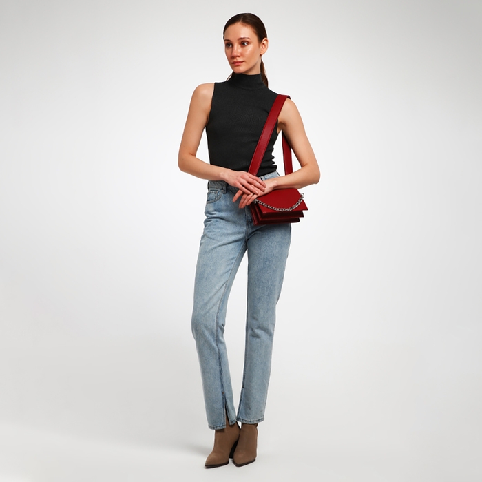 Сумка женская TEXTURA, мессенджер, маленький размер, цвет бордовый Сумка женская TEXTURA, мессенджер, маленький размер, цвет бордовый