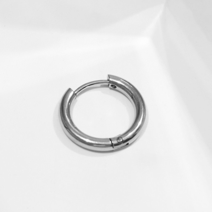 Пирсинг в ухо «Кольцо» классик, внешний d=16 мм, внутренний d=12 мм, цвет серебро Пирсинг в ухо «Кольцо» классик, внешний d=16 мм, внутренний d=12 мм, цвет серебро