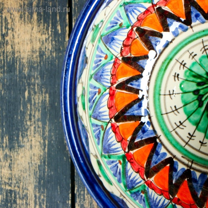 Коса Риштанская Керамика  Коса Риштанская Керамика "Узоры" 15 см, малая, микс