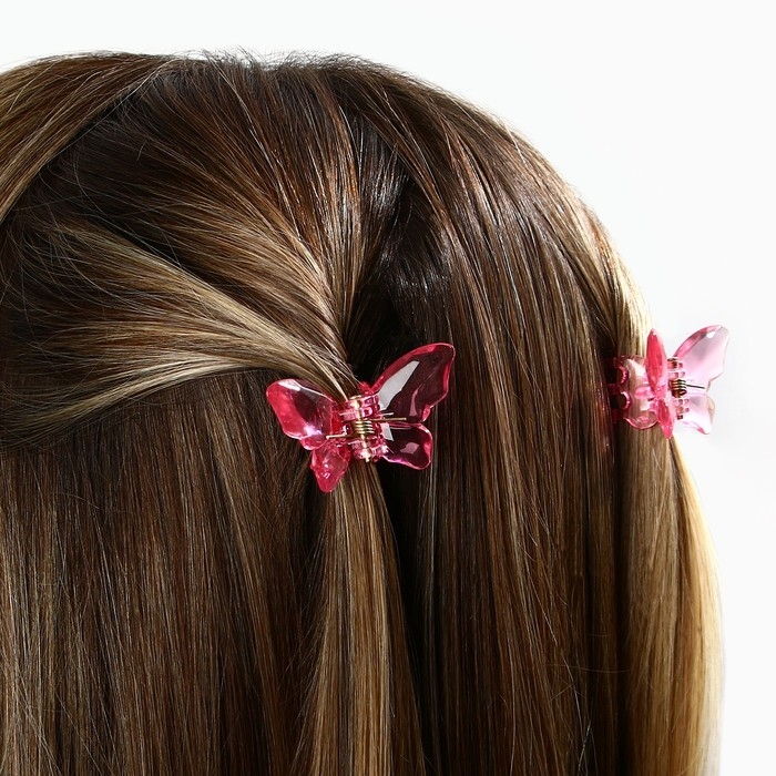 Краб для волос в форме бабочек «Lovely girl», 2 шт., 4 х 3 х 2.5 см Краб для волос в форме бабочек «Lovely girl», 2 шт., 4 х 3 х 2.5 см