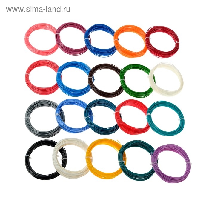 Комплект 3Д ручка с дисплеем голубая + пластик ABS 20 цветов по 10 метров Комплект 3Д ручка с дисплеем голубая + пластик ABS 20 цветов по 10 метров