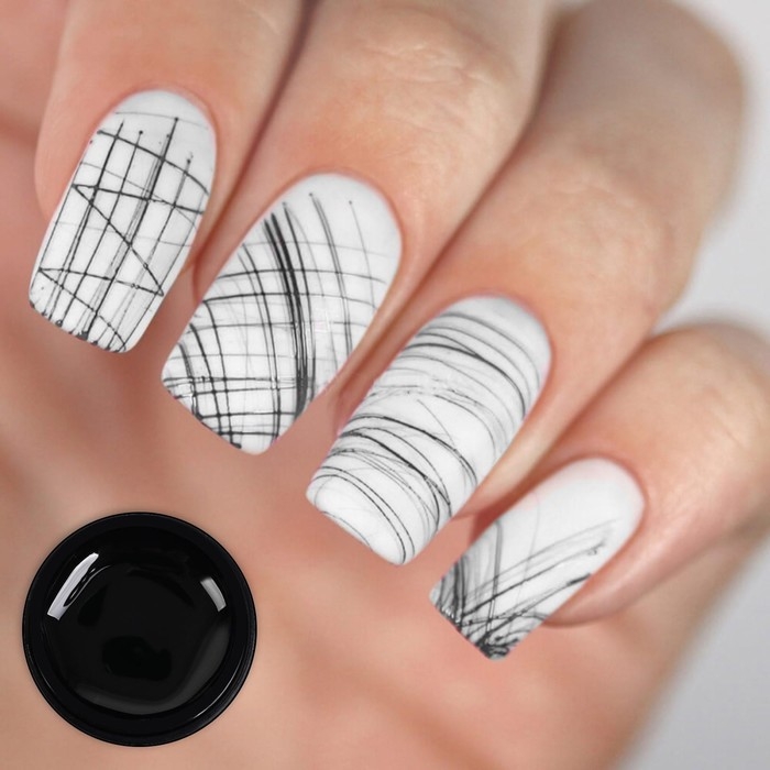 Гель-паутинка, 3-х фазный, LED/UV, 8 мл, цвет чёрный Гель-паутинка, 3-х фазный, LED/UV, 8 мл, цвет чёрный