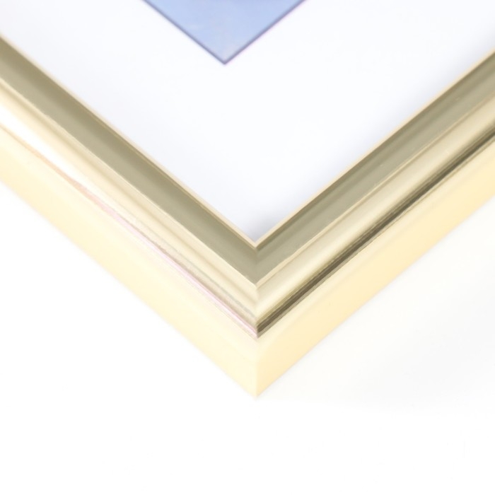 Фоторамка пластик Фоторамка пластик "Радуга" 15х21 см, золото