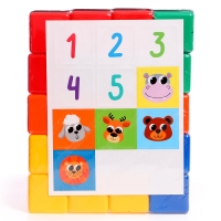 Набор цветных кубиков, с наклейками, 6 × 6 см, 20 штук, 3+