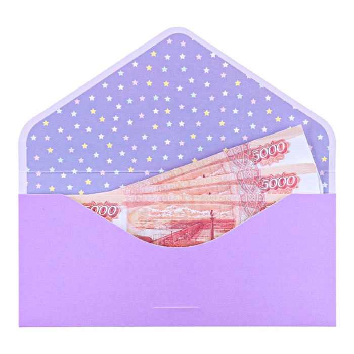 Конвет для денег "На исполнение желаний!" бархат, тиснение, 19 х 9 см