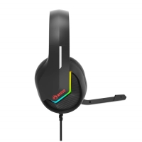 Наушники Marvo H8618 BK, игровые, полноразмерные, микрофон, USB, 2 м, RGB, чёрные