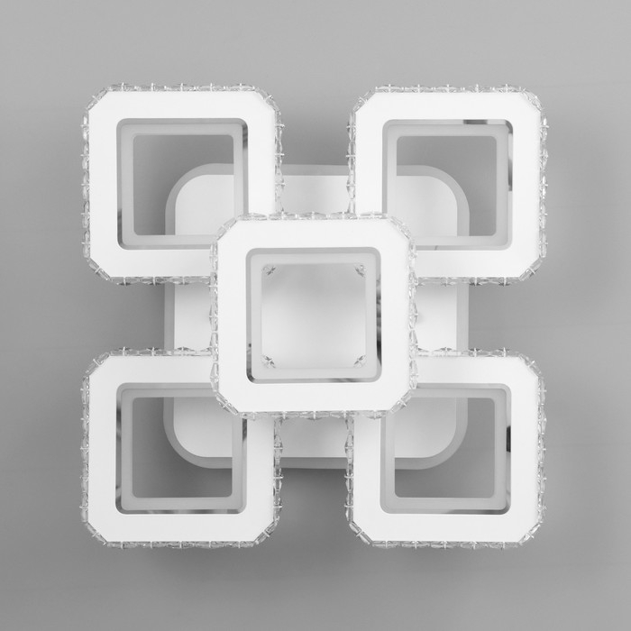 Люстра с ПДУ Люстра с ПДУ "Мия" 5хLED 150Вт 3000-6000К RGB белый 38х38х14см