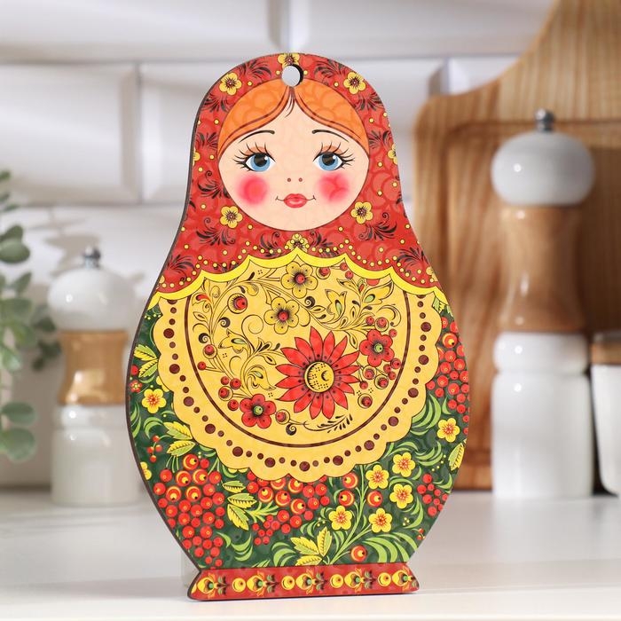 Доска разделочная сувенирная  Доска разделочная сувенирная "Матрешка", 14,9×23 см