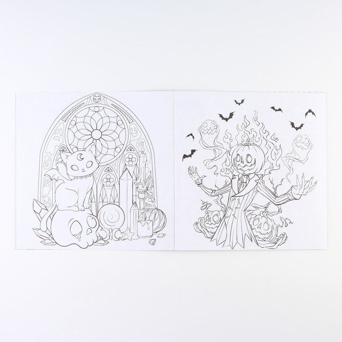 Раскраска-антистресс на хэллоуин &laquo;Ведьмочка&raquo;, 20 стр.