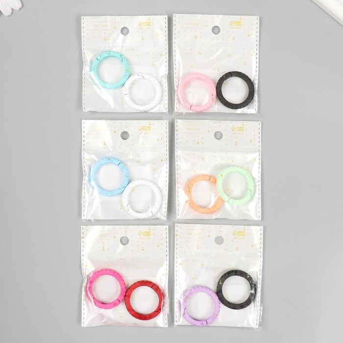 Карабин металл Карабин металл "Колесо" МИКС 3,5х3,5 см