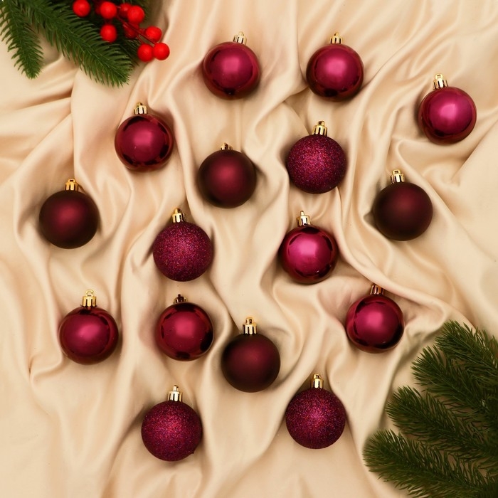 Набор шаров пластик d-5 см, 16 шт «Праздничное ассорти» Набор шаров пластик d-5 см, 16 шт «Праздничное ассорти»