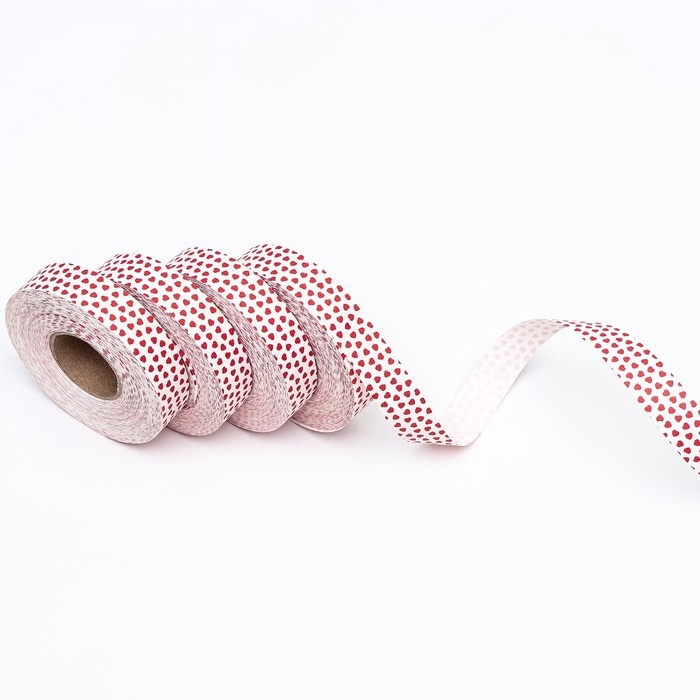 Лента Лента "Аmore" для декора и подарков, белая, 2 см х 45 м