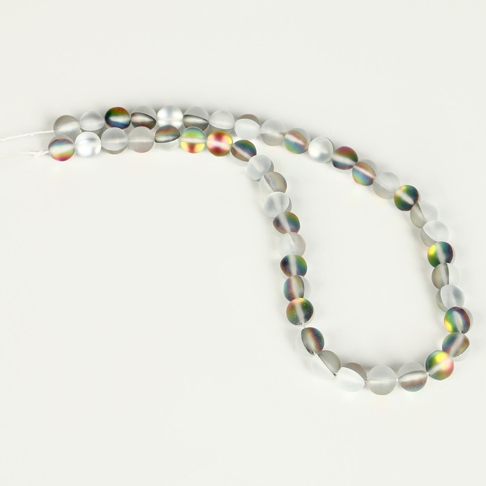 Бусины из натурального камня &laquo;Кошачий глаз&raquo;, набор 46 шт., размер 1 шт. &mdash; 8 мм, матовый серый