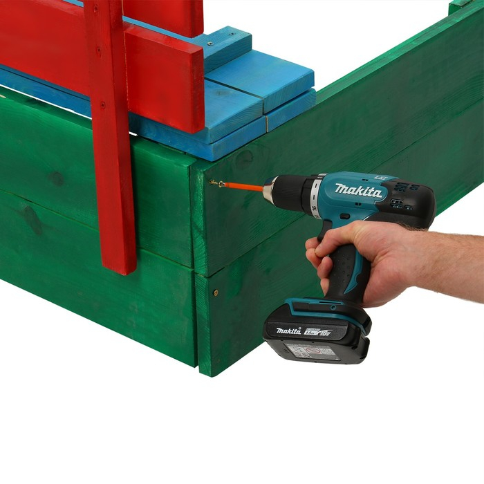 Песочница деревянная, с крышкой, 130 × 130 × 52 см, сосна, крашеная Песочница деревянная, с крышкой, 130 × 130 × 52 см, сосна, крашеная