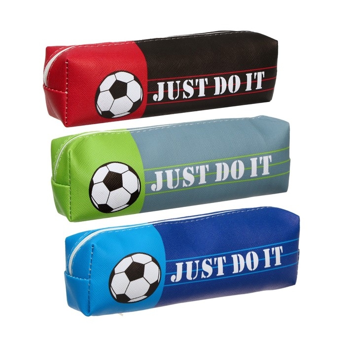 Пенал школьный на молнии Пенал школьный на молнии "Футбольный мяч", МИКС