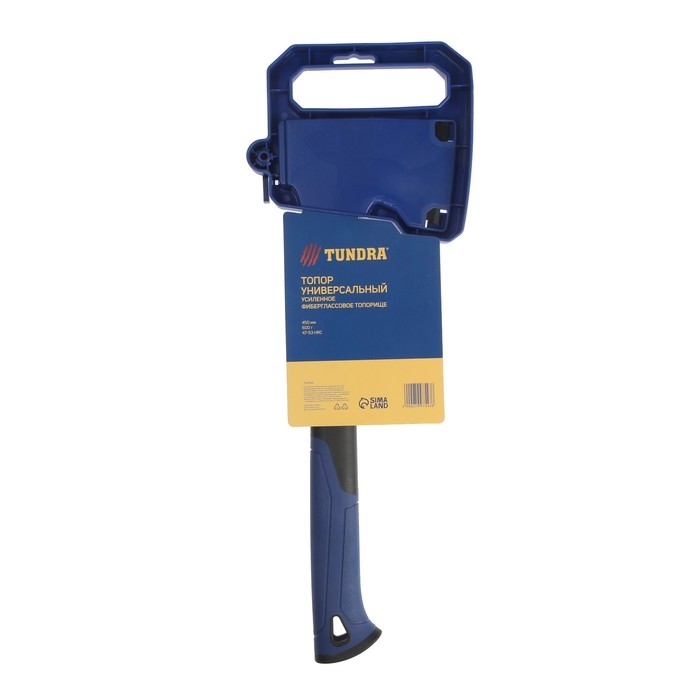 Топор универсальный ТУНДРА, 47-53 HRC, усиленное фиберглассовое топорище 450 мм, 600/840 г Топор универсальный ТУНДРА, 47-53 HRC, усиленное фиберглассовое топорище 450 мм, 600/840 г
