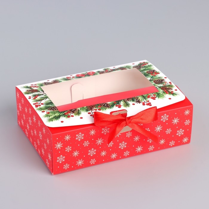 Коробка новогодняя складная «Счастливого нового года» 16.5 х 12.5 х 5 см, Новый год Коробка новогодняя складная «Счастливого нового года» 16.5 х 12.5 х 5 см, Новый год