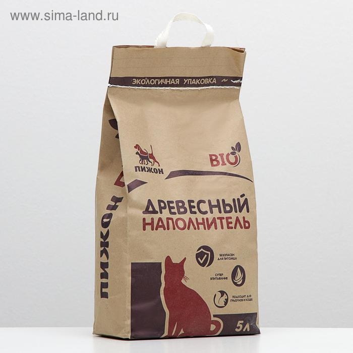 Наполнитель древесный Наполнитель древесный "Пижон" Bio, 5 л