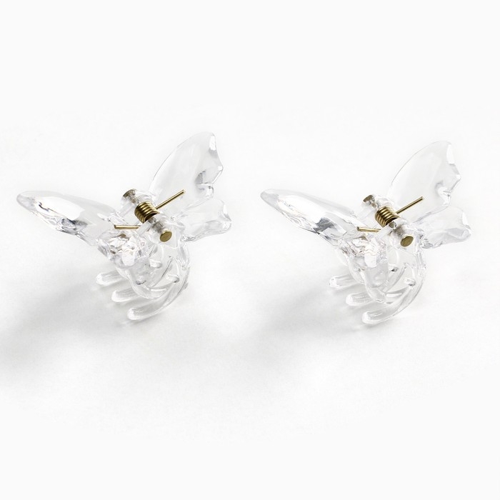 Краб для волос в форме бабочек «Ты совершенна», 2 шт., 4 х 3 х 2.5 см Краб для волос в форме бабочек «Ты совершенна», 2 шт., 4 х 3 х 2.5 см