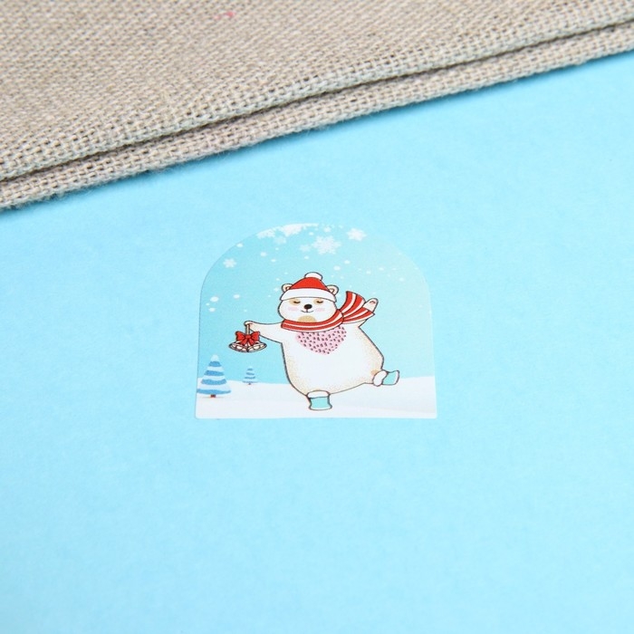 Новый год. Наклейки в рулоне Новый год. Наклейки в рулоне "Каток", 500 шт, 3,5 х 2,5 см