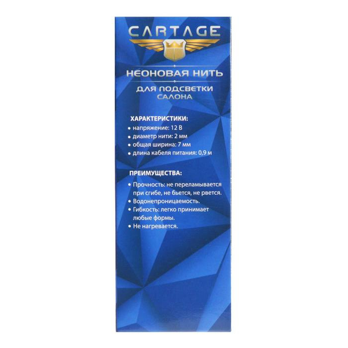 Неоновая нить Cartage для подсветки салона, адаптер питания 12 В, 5 м, зеленый Неоновая нить Cartage для подсветки салона, адаптер питания 12 В, 5 м, зеленый