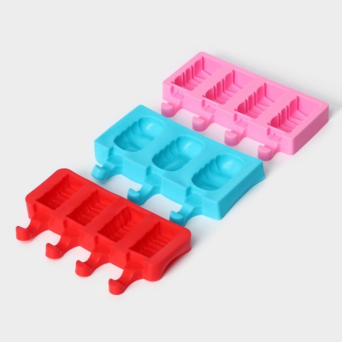 Набор форм для мороженого Доляна «Венеция», 3 шт, силикон, 19×11 см Набор форм для мороженого Доляна «Венеция», 3 шт, силикон, 19×11 см